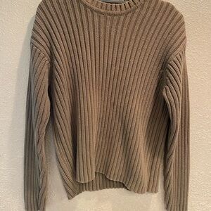 GAP Ribbed Crew Neck Sweater - Brown